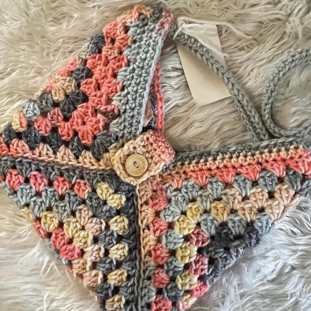 Multicolor Crochet Women's Bag